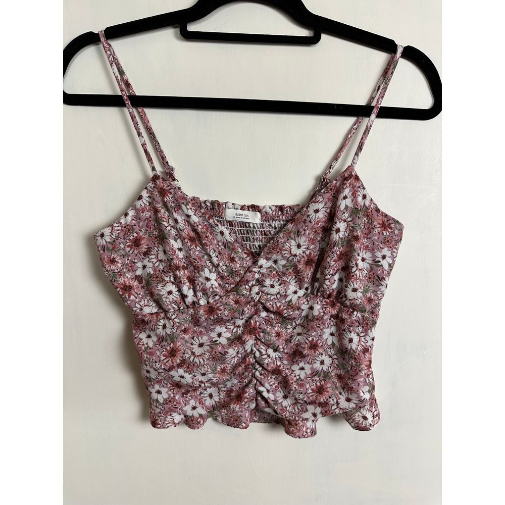 Active USA Women's Crop Top Medium Floral